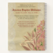 メモリアルサービスヴィンテージエンビクトリアンジェルゲストブック ノートブック (裏面)