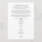 メモリアルサービス写真ハート白黒 プログラム (正面)