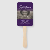 メモリアルサービス写真ハート紫のプログラムファン ハンドファン (裏面)