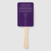 メモリアルサービス写真ハート紫のプログラムファン ハンドファン (正面)