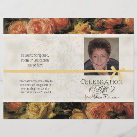 メモリアルサービス印象派コーラルイエローローズ2 (正面)