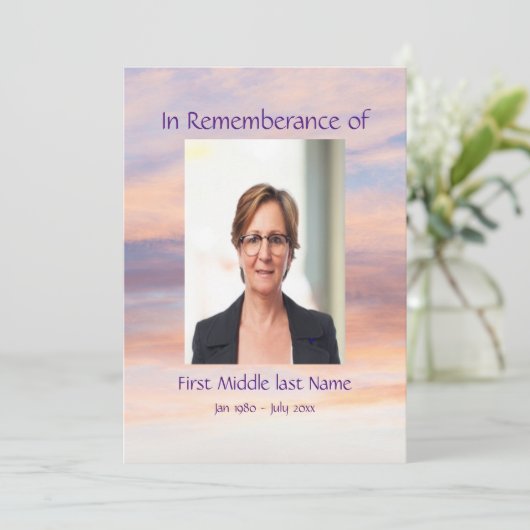 メモリアルサービス夕べサンセットサンセット 招待状 (スタンド正面)