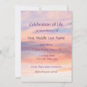 メモリアルサービス夕べサンセットサンセット 招待状 (裏面)