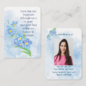 メモリアルサービス忘れ招待状私は花芸術ではない 名刺 (正面/裏面)