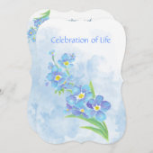 メモリアルサービス忘れ招待状私は花芸術ではない 招待状 (正面/裏面)