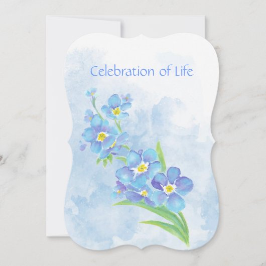 メモリアルサービス忘れ招待状私は花芸術ではない 招待状 (正面)