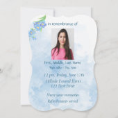 メモリアルサービス忘れ招待状私は花芸術ではない 招待状 (裏面)