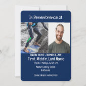 メモリアルサービス招待状ウェイクボードウォータースポーツ 招待状 (正面)