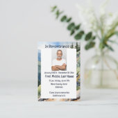 メモリアルサービス招待状ウォーターカラーサイクリングバイク 名刺 (スタンド正面)