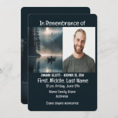 メモリアルサービス招待状カノウイングボート 招待状 (正面/裏面)