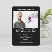 メモリアルサービス招待状クロスカントリースキー 招待状 (スタンド正面)