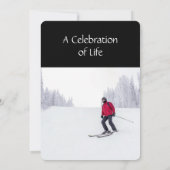 メモリアルサービス招待状クロスカントリースキー 招待状 (裏面)