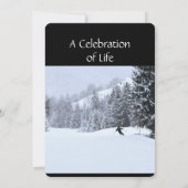 メモリアルサービス招待状クロスカントリースキー 招待状 (裏面)