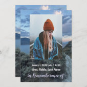 メモリアルサービス招待状シー海レイクウェーブズ 招待状 (正面/裏面)