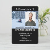 メモリアルサービス招待状スノーモービルウィンタースポーツ 招待状 (スタンド正面)