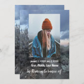 メモリアルサービス招待状デザートマウンテントレイルウォーク 招待状 (正面/裏面)