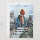 メモリアルサービス招待状デザートマウンテントレイルウォーク 招待状 (正面)