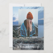 メモリアルサービス招待状デザートマウンテンレイク 招待状 (正面)