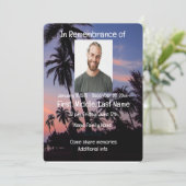 メモリアルサービス招待状トロピカルビーチパラダイス 招待状 (スタンド正面)