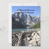 メモリアルサービス招待状ドリフトウッド&氷河 招待状 (正面)