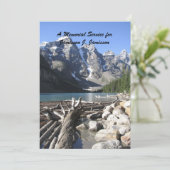 メモリアルサービス招待状ドリフトウッド&氷河 招待状 (スタンド正面)