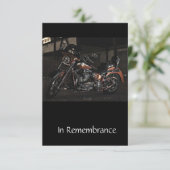 メモリアルサービス招待状バイク 招待状 (スタンド正面)
