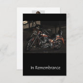 メモリアルサービス招待状バイク 招待状 (正面/裏面)