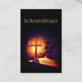 メモリアルサービス招待状バイブルクロス祈クリスタン 名刺 (正面)