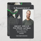 メモリアルサービス招待状バドミントン 招待状 (正面/裏面)