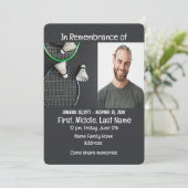 メモリアルサービス招待状バドミントン 招待状 (スタンド正面)