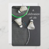 メモリアルサービス招待状バドミントン 招待状 (裏面)