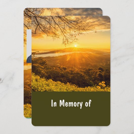 メモリアルサービス招待状ビューティフルサンライズモーニング 招待状 (正面/裏面)