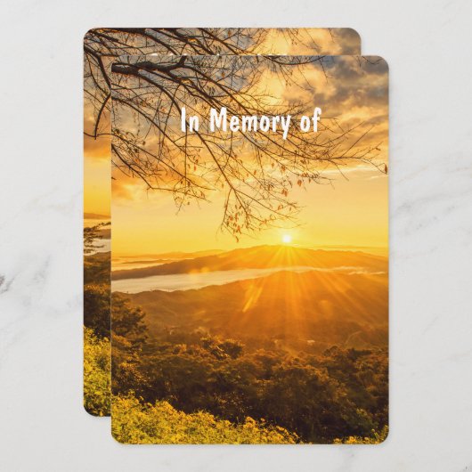 メモリアルサービス招待状ビューティフルサンライズモーニング 招待状 (正面/裏面)