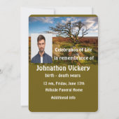 メモリアルサービス招待状ビューティフルデザートサバンナ 招待状 (裏面)