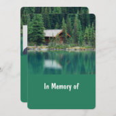 メモリアルサービス招待状ビューティフルレイクキャビン 招待状 (正面/裏面)