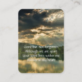 メモリアルサービス招待状ビューティフルレイクビーチ 名刺 (正面)