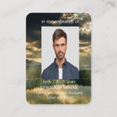 メモリアルサービス招待状ビューティフルレイクビーチ 名刺 (裏面)