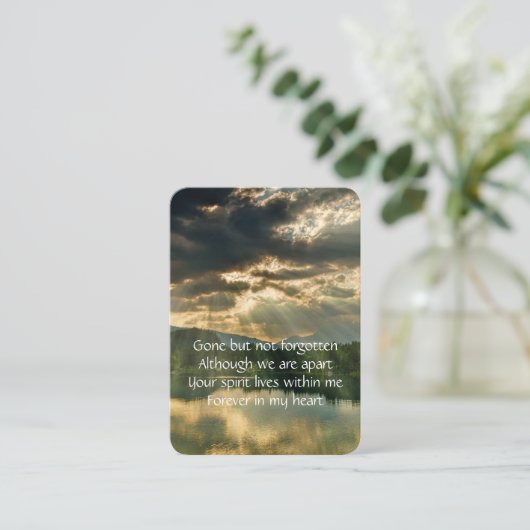 メモリアルサービス招待状ビューティフルレイクビーチ 名刺 (スタンド正面)