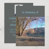 メモリアルサービス招待状ビューティフルレイクビーチ 招待状 (正面/裏面)