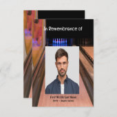 メモリアルサービス招待状ボーリングレーンボウリングをする人、 クリケットの投手 招待状 (正面/裏面)