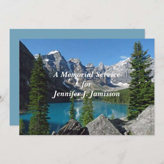 メモリアルサービス招待状マウンテンズレイク 招待状 (正面/裏面)