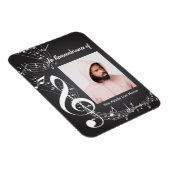 メモリアルサービス招待状ミュージックノートの背景 マグネット (右側)