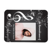 メモリアルサービス招待状ミュージックノートの背景 マグネット (横)