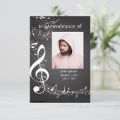 メモリアルサービス招待状ミュージックノートカスタム 招待状 (スタンド正面)