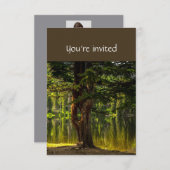 メモリアルサービス招待状レイクツリーショア自然 招待状 (正面/裏面)