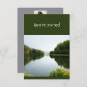 メモリアルサービス招待状レイクツリーショア自然 招待状 (正面/裏面)