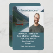 メモリアルサービス招待状レイクレッドカヌー 招待状 (正面/裏面)