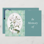 メモリアルサービス招待状ワイルドホワイトローズカスタム 招待状 (正面/裏面)