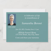 メモリアルサービス招待状ワイルドホワイトローズカスタム 招待状 (裏面)