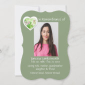 メモリアルサービス招待状水彩ハミングバード 招待状 (正面)